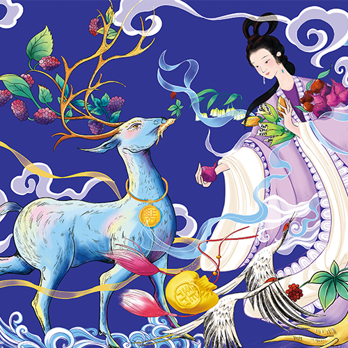 中茶满庭芳茉莉花茶包装设计